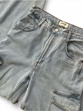 Agolde | Minka Wide-leg Cargo Light-Wash Jeans Woman's Size 27